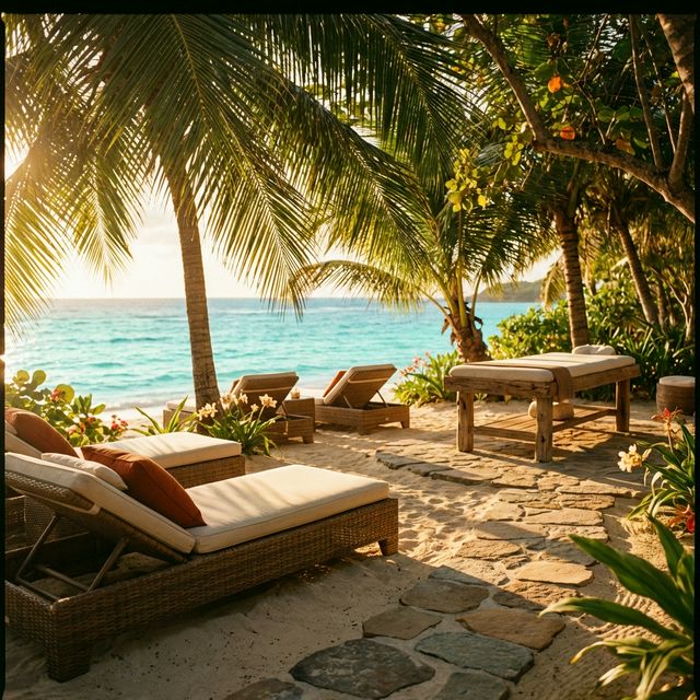 Tropical beach hideaway